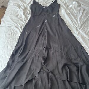 Nasty Gal Charcoal High Low Dress